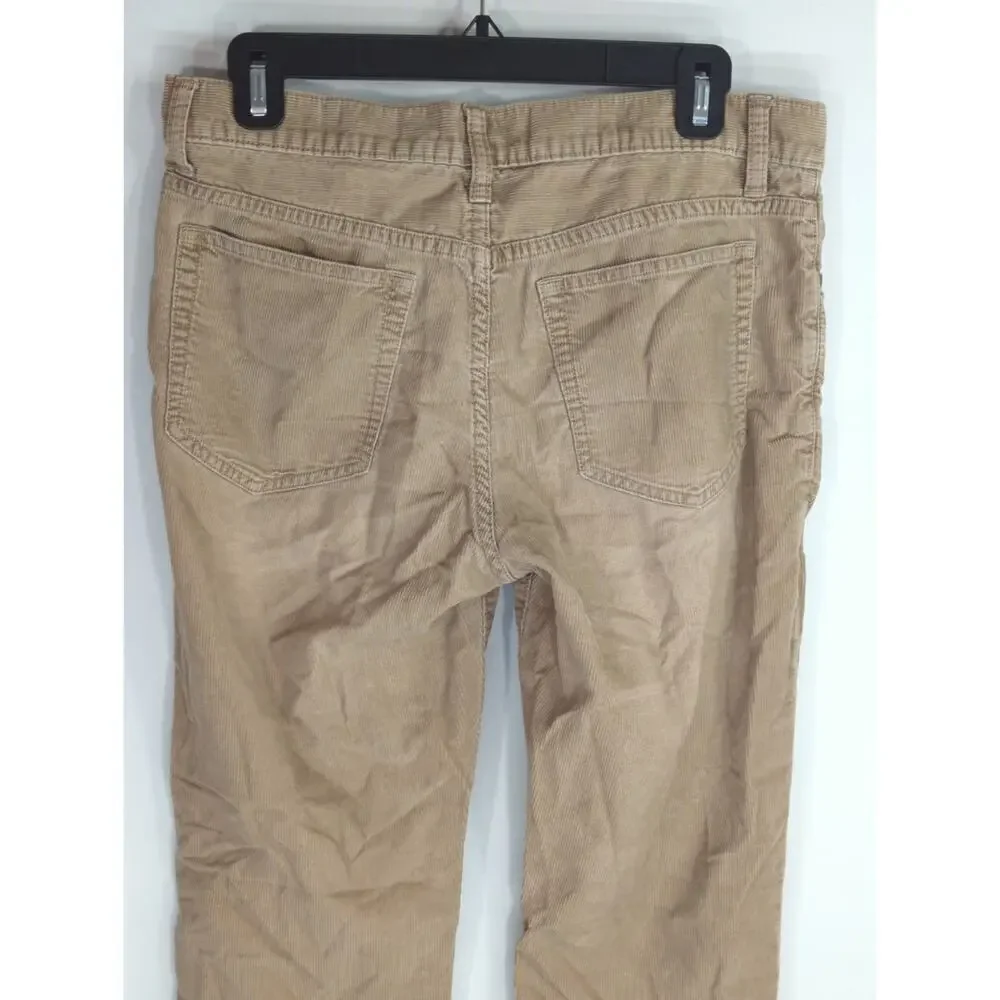 J. Crew Mens Khaki Corduroy Cotton Straight Fit Slim Fit Pants Size 31W X‎ 32L